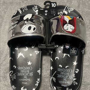 Disney Silver and Black Sandals